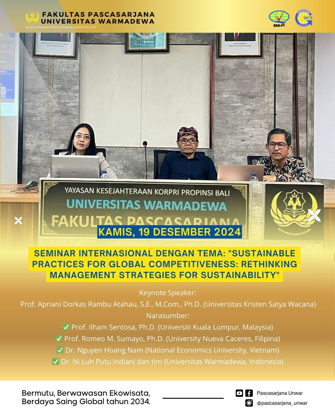 Seminar Internasional dengan tema: 